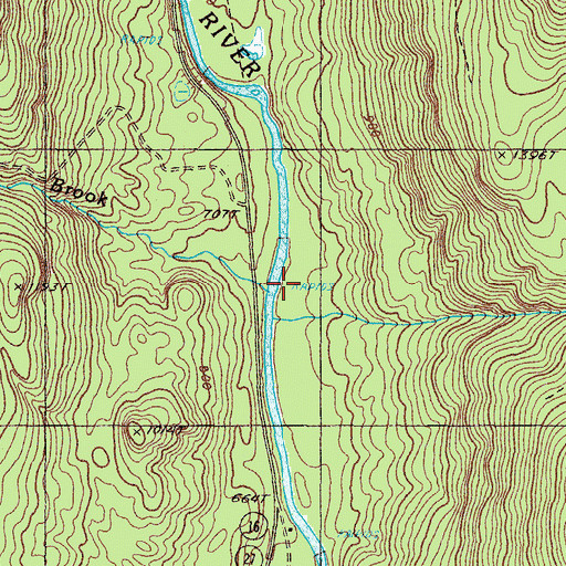 Topographic Map of Reed Brook, ME