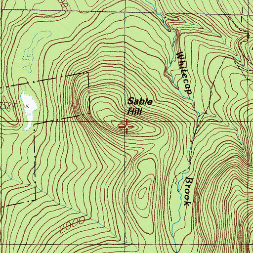 Topographic Map of Sable Hill, ME
