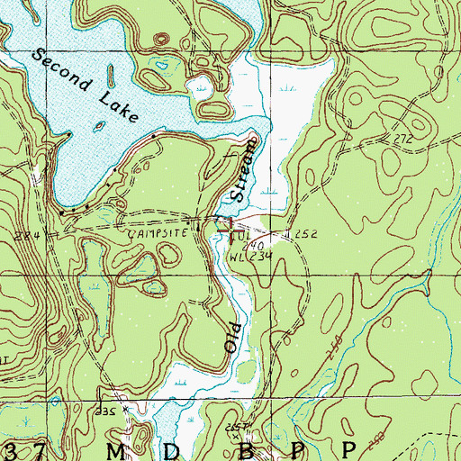 Topographic Map of Second Lake Dam, ME