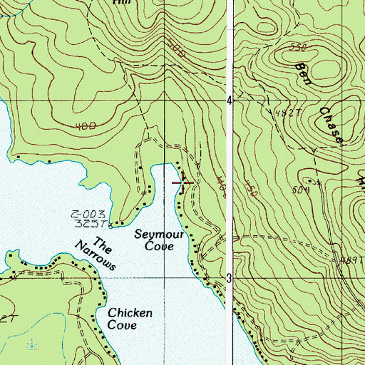 Topographic Map of Seymour Cove, ME