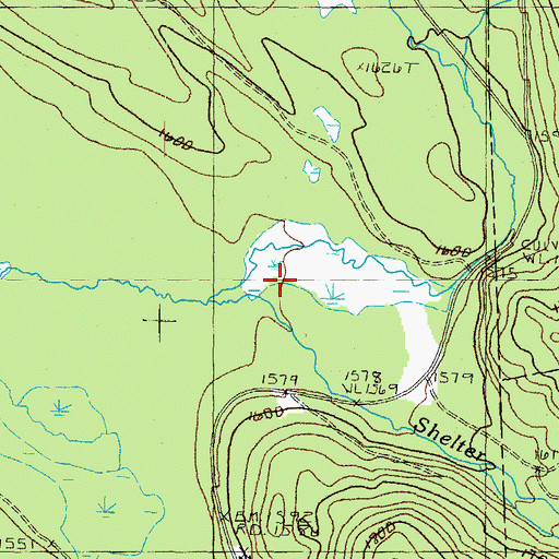 Topographic Map of Shelter Brook, ME