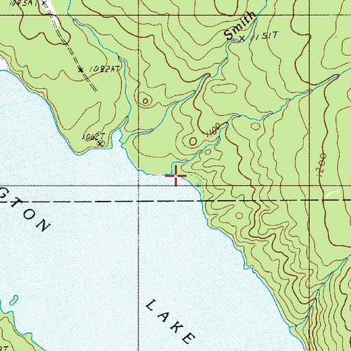 Topographic Map of Smith Brook, ME