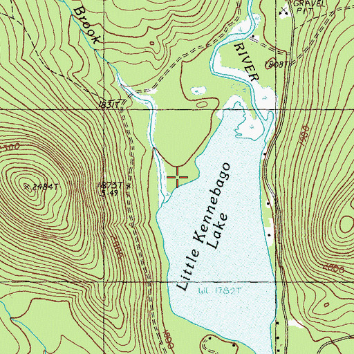Topographic Map of Sol Brook, ME