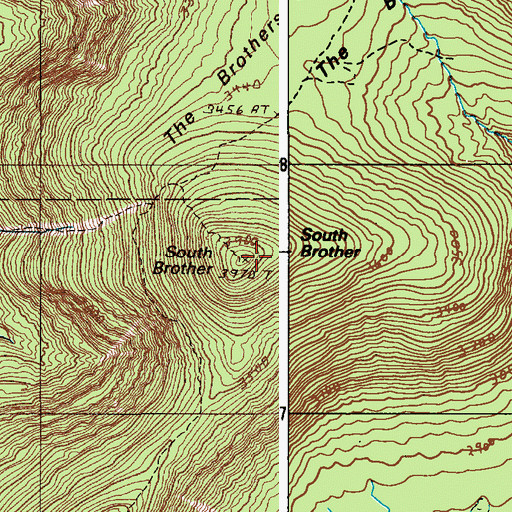 Topographic Map of South Brother, ME