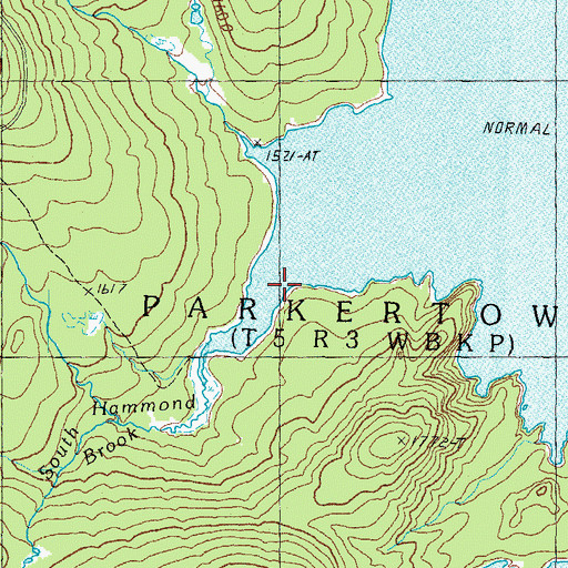 Topographic Map of South Hammond Brook, ME