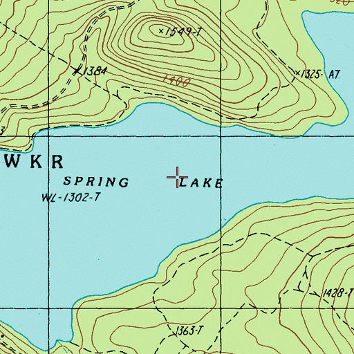 Topographic Map of Spring Lake, ME