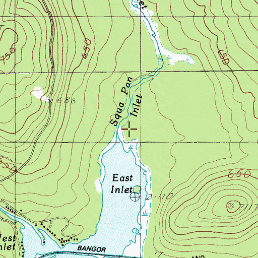 Topographic Map of Scopan Inlet, ME