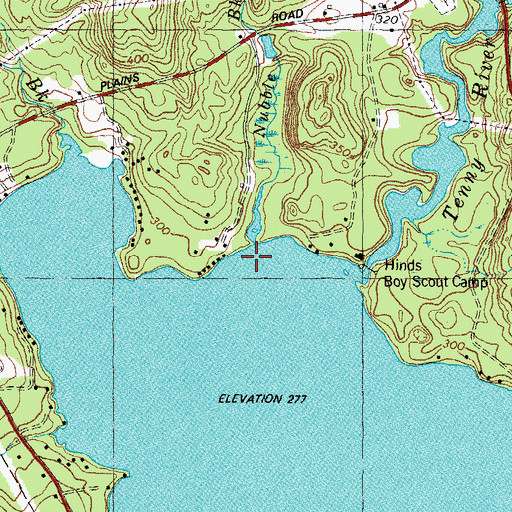 Topographic Map of Nubble Brook, ME