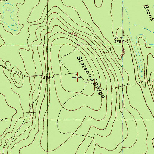 Topographic Map of Stetson Ridge, ME