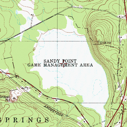 Topographic Map of Stowers Meadows, ME