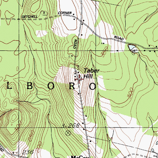Topographic Map of Taber Hill, ME