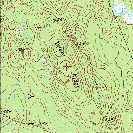 Topographic Map of Talbot Ridge, ME