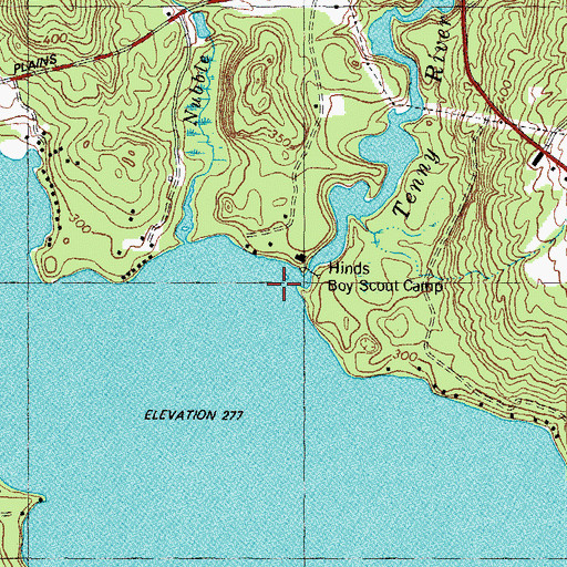 Topographic Map of Tenny River, ME