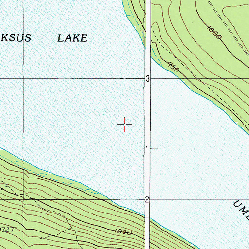 Topographic Map of Umbazooksus Lake, ME