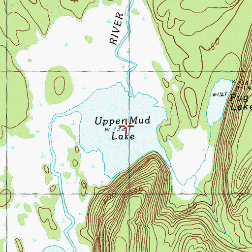 Topographic Map of Upper Mud Lake, ME