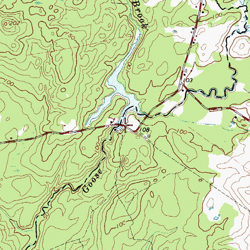 Topographic Map of Waterman Brook, ME