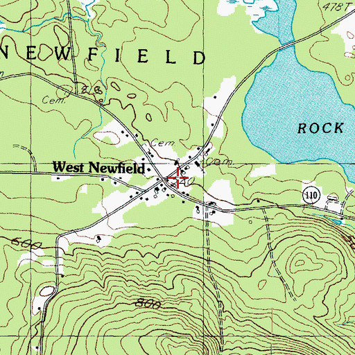 Topographic Map of West Newfield, ME