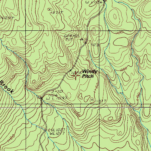 Topographic Map of Windey Pitch, ME