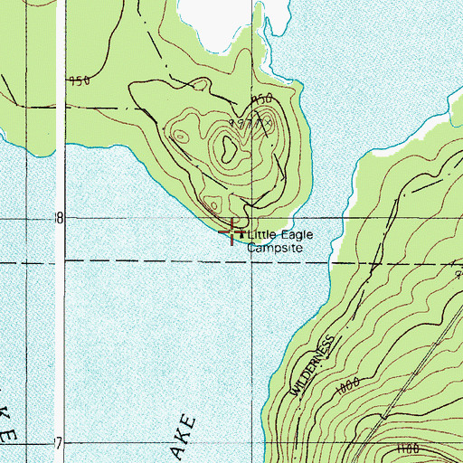 Topographic Map of Little Eagle Campsite, ME
