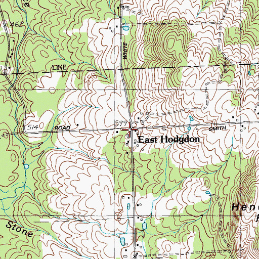 Topographic Map of East Hodgdon, ME