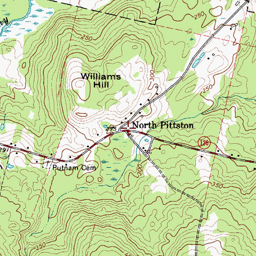 Topographic Map of North Pittston, ME