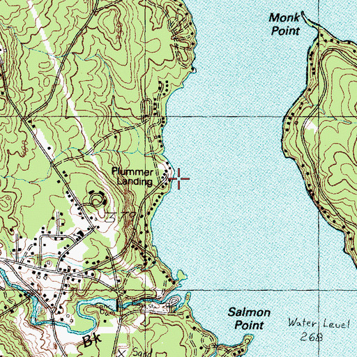 Topographic Map of Plummer Landing, ME