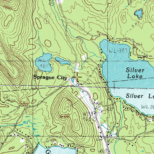 Topographic Map of Sprague City, ME