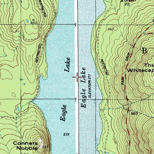 Topographic Map of Eagle Lake, ME