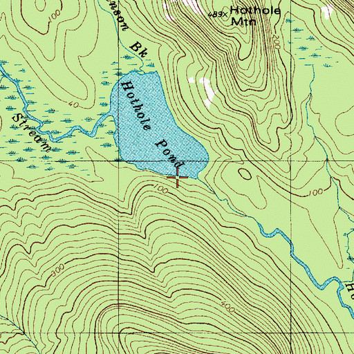 Topographic Map of Hothole Brook, ME