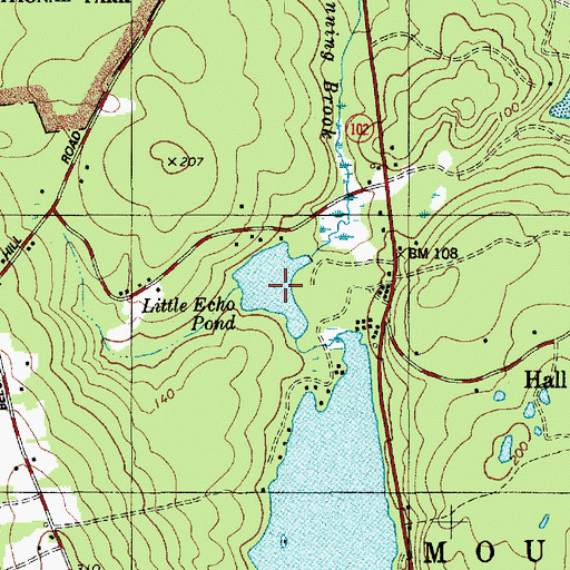 Topographic Map of Little Echo Lake, ME
