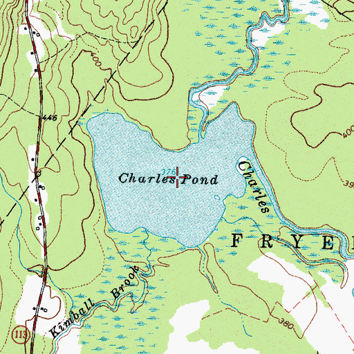 Topographic Map of Charles Pond, ME