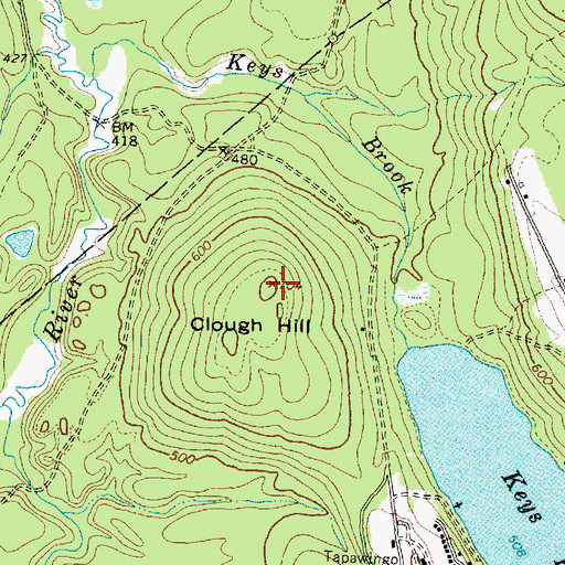 Topographic Map of Clough Hill, ME