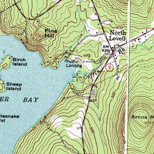 Topographic Map of Coffin Brook, ME