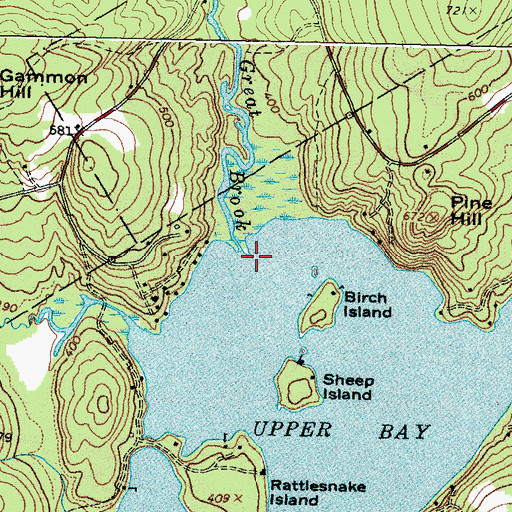 Topographic Map of Great Brook, ME