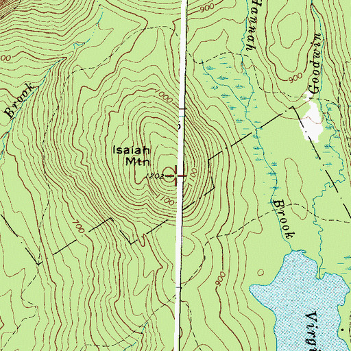 Topographic Map of Isaiah Mountain, ME