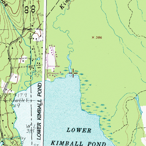 Topographic Map of Kimball Brook, ME