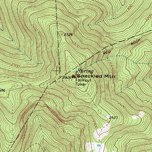 Topographic Map of Speckled Mountain, ME