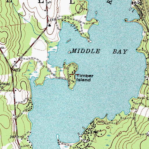 Topographic Map of Timber Island, ME