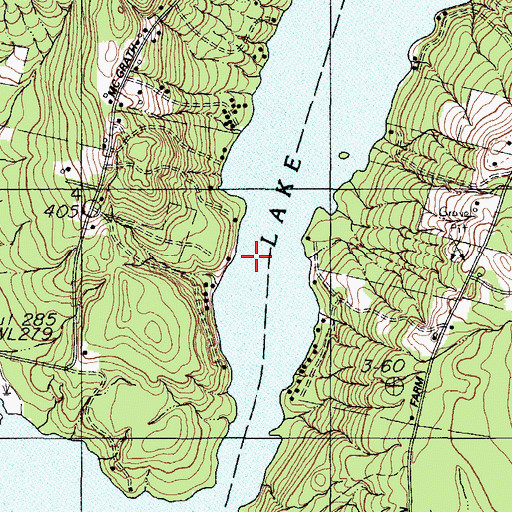 Topographic Map of Salmon Lake, ME