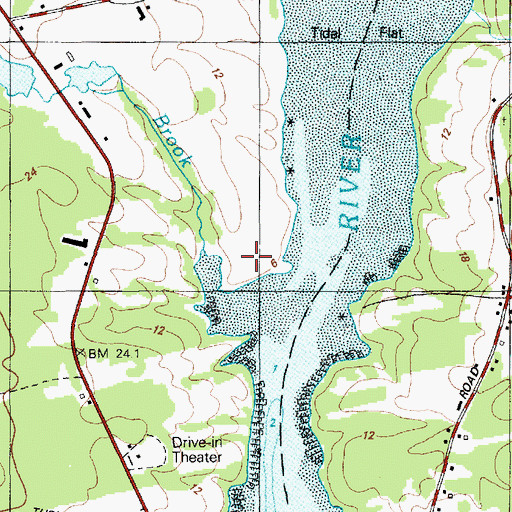 Topographic Map of Fosters Brook, ME