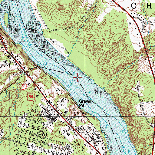Topographic Map of Hinkley Shoal, ME