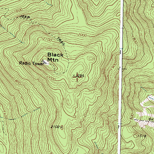 Topographic Map of WWMR-FM (Rumford), ME