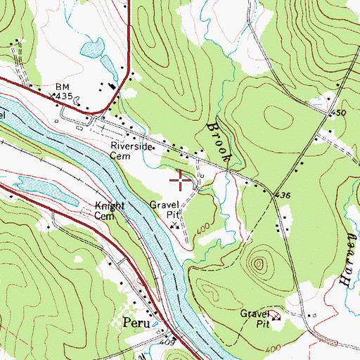 Topographic Map of Swans Field, ME