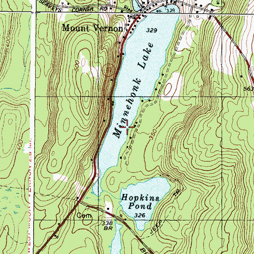 Topographic Map of Seven G's Seaplane Base, ME