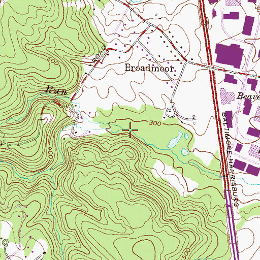 Topographic Map of Baisman Run, MD