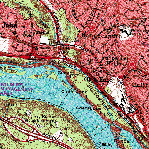 Topographic Map of Cedar Island, MD