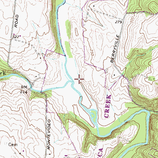 Topographic Map of Dry Seneca Creek, MD