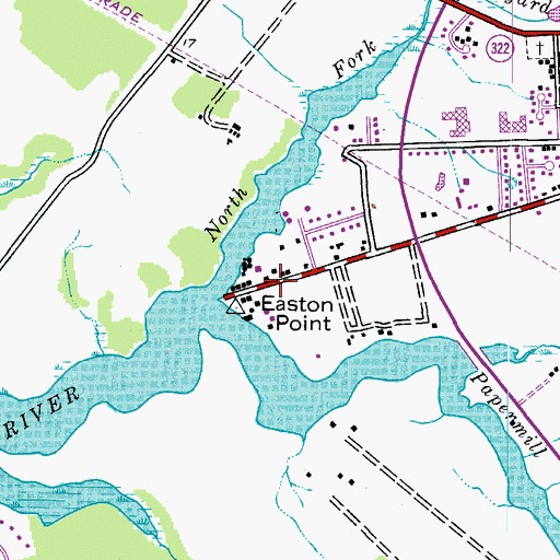 Topographic Map of Easton Point, MD