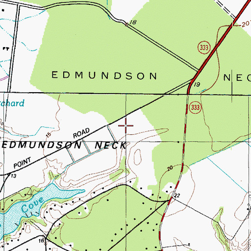Topographic Map of Edmundson Neck, MD