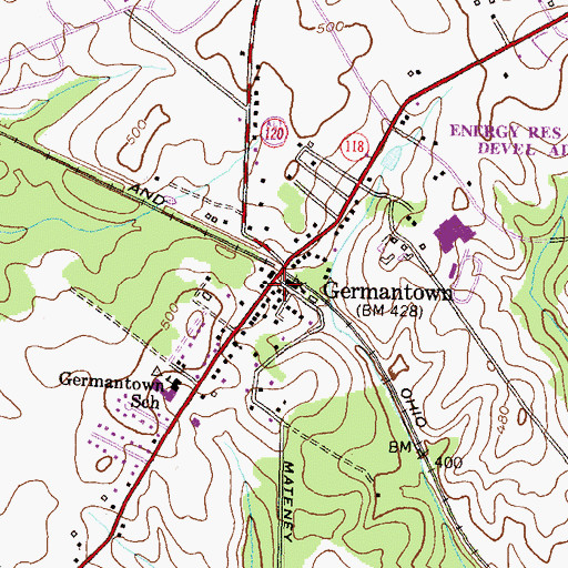 Topographic Map of Germantown, MD
